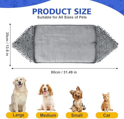 WOUSEDO Microfiber Chenille Dog Towel 1 Pack, Super Absorbent & Quick Dry - Image 6