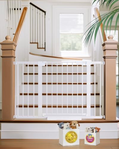 Cumbor 30-48 in Baby Gate for Stairs, Auto Close Dog Gate Indoor by Cumbor