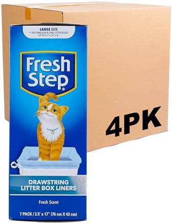 Fresh Step Drawstring Cat Litter Liners, 2.5 ft x 17 in by FreshStep