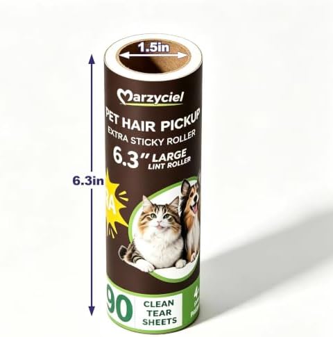 Large Lint Rollers for Pet Hair Extra Sticky，6.3'' Wide Refills - Image 4