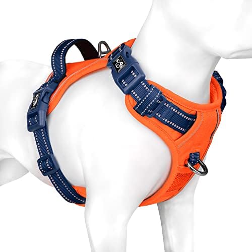 PHOEPET No Pull Dog Harness, Unique Colors Reflective Adjustable Dog Vest by PHOEPET