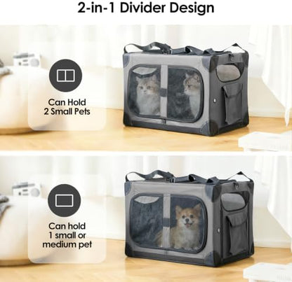 Extra Large 2-Cat Foldable Pet Travel Carrier - Image 3