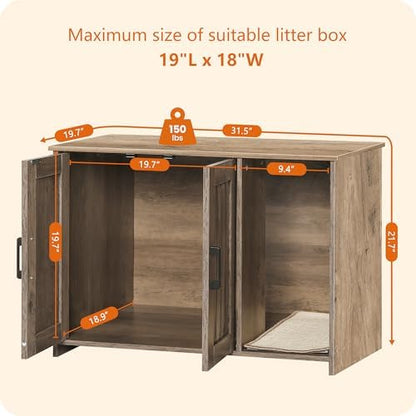 DWANTON Cat Litter Box Enclosure, - Image 6