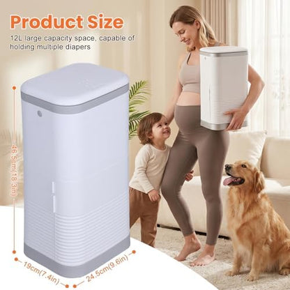 Baby Diaper Pail, Diaper Trash Can - Image 7