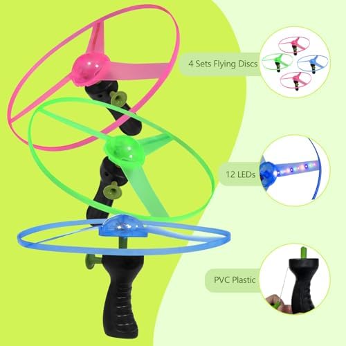 M.best 4 Sets LED Flying Set, Fun Flying Saucers Toys - Image 4