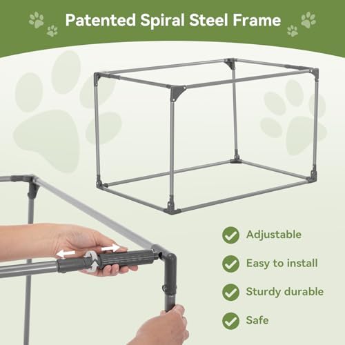 PETSFIT 30" Soft Portable Dog Crate – Patented Spiral Sturdy Frame, Collapsible - Image 3