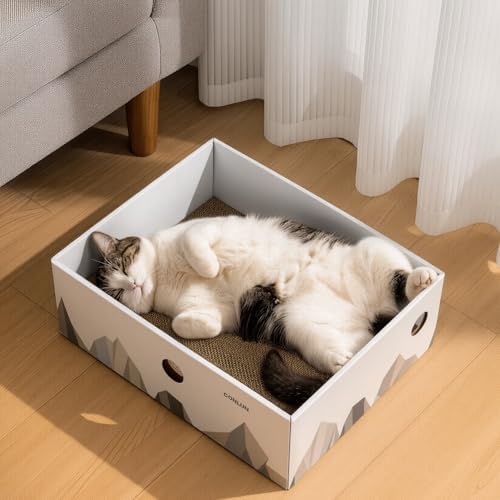 Conlun Cat Scratcher Box, Cardboard Pad, Bed - Image 3