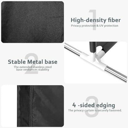 Room Divider for Privacy Protection，Black - Image 4