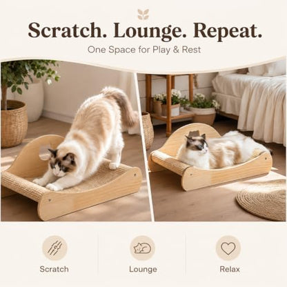 23" Large Sisal Cat Scratcher Lounge Bed - Image 3