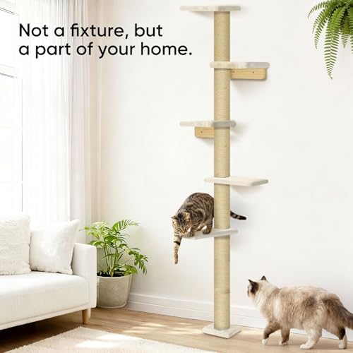 Wall Mounted Cat Tree, Space Saving Cat Wall Furniture - Image 5