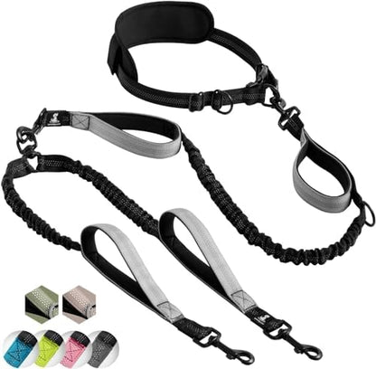 SparklyPets Hands Free Dual Dog Leash, Medium & Large by SparklyPets