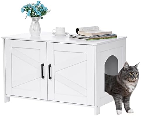 Homhedy 31.5" L Cat Litter Box Enclosure by Homhedy
