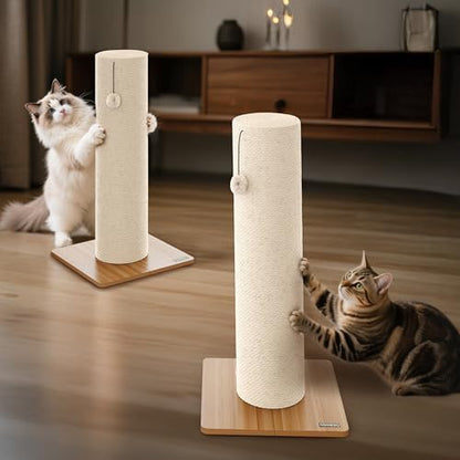 NUNU LAB 29.5’’ Cat Scratching Post, 7.5 Inch Large Diameter Natural Sisal Cat - Image 2