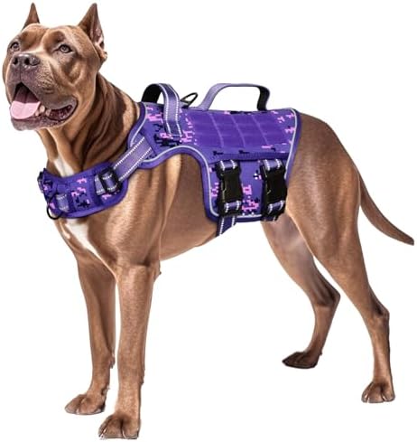 Dog Harness for Large Dogs, No Pull Tactical Vest by Runfido
