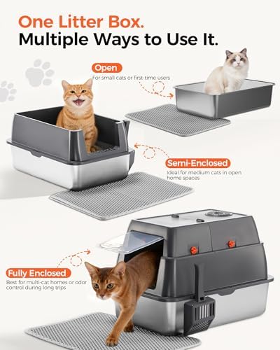 GTPLAYER XXL Stainless Steel Cat Litter Box - Image 7