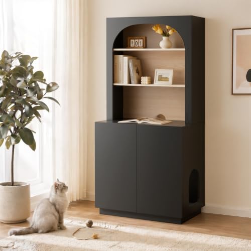 Amunrbrek Tall Cat Litter Box Enclosure by Amunrbrek