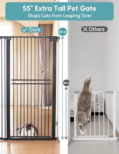 No Pawblems 55" Extra Tall Pet Gate - Image 2