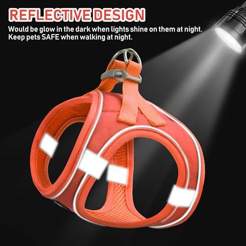 GAMUDA Small Pet Harness Collar and Leash Set, Step in No Chock No Pull Linen - Image 4