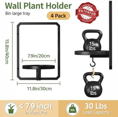 LASZOLA Plant Picture Frame Holder Shelf Wall Window Indoor - Image 2