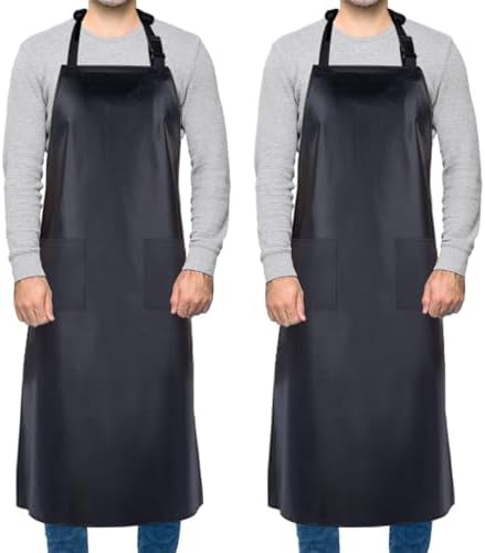 Homsolver 2 Pack Waterproof Dishwasher Rubber Adjustable Apron by Homsolver