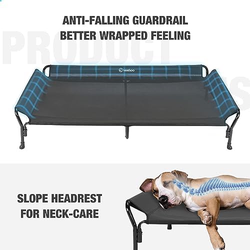 Veehoo Cooling Elevated Dog Bed, Raised Dog Cot - Image 2