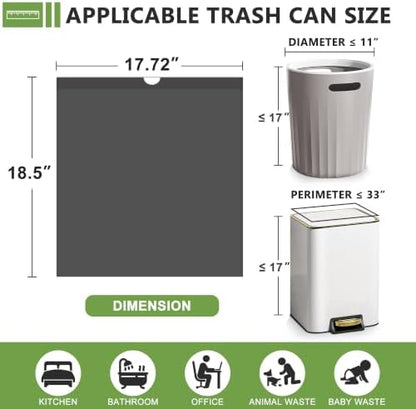 3 Gallon Trash Bags Drawstring, Small Trash Bags 132 Count - Image 2