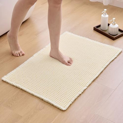 ILANGO Upgraded Waffle Bath Rug 24x36, Super Absorbent Non Slip Bath Mat by ILANGO