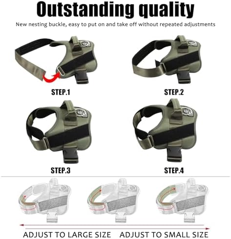 Bolux Dog Harness, No-Pull Reflective Dog Vest, Breathable Adjustable Pet - Image 4