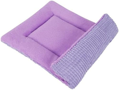 Reversible Dog Bed Mat with Plush and Corn Velvet, Soft Warm Pet Cushion by Vetasac