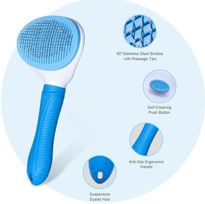 Aogeili Self‑Clean Slicker Brush - Image 3