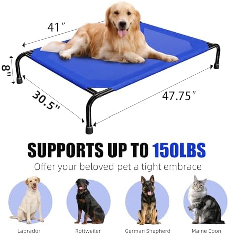Simple Trending Raised Dog Bed for Large Dogs, Waterproof XL Dog Cot - Image 6