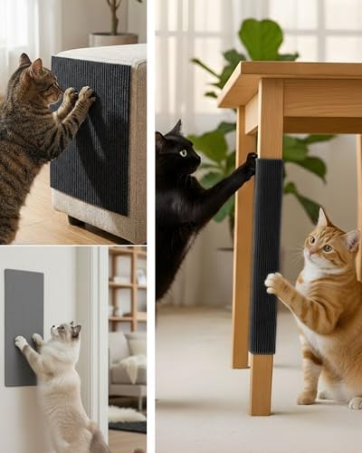 Corner & Wall Cat Scratch Mat, Self-Adhesive Trimmable Cat Scratcher, Wall - Image 4