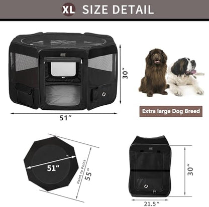 DONORO Dog Playpen Portable Pet Play Pens - Image 4