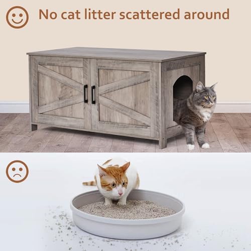 Homhedy 39.4" L Cat Litter Box Enclosure - Image 2