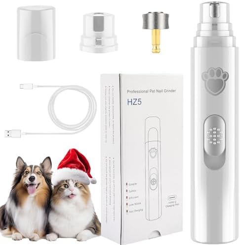 VIWIK Dog Nail Grinder, 2-Speed Rechargeable Dog Nail Trimmers by VIWIK