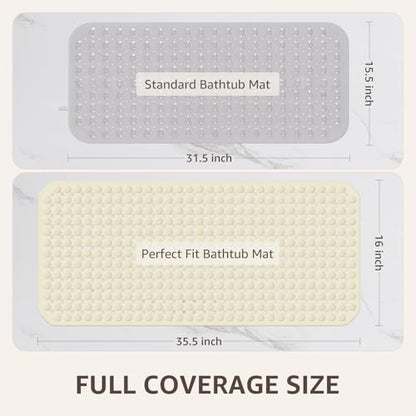 OTHWAY Bath Tub Shower Mat Non Slip, Bathtub Floor Liner Mats - Image 4