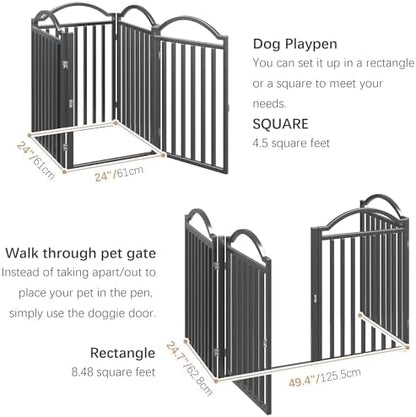 BHG Metal No-Assembly Freestanding Dog Gate - Image 5
