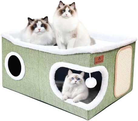 Extra Large Cat Beds for Indoor Cats, Covered Cat Cave Beds & Furniture by Unknown