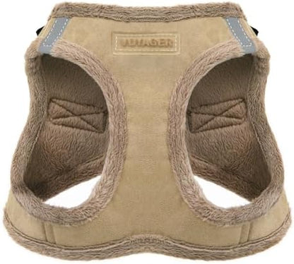 Voyager Step-in Plush Dog Vest Harness -Latte Suede by BestPetSuppliesLLC
