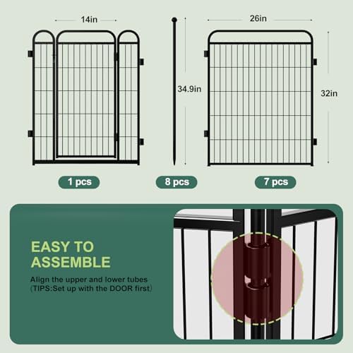 Gardner Pet Dog Playpens, Foldable Pet Play Yard Gate - Image 2