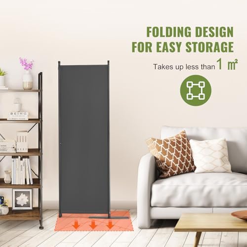 VEVOR Room Divider, 4 Panel Room Dividers and Folding Privacy Screens, Fabric - Image 5