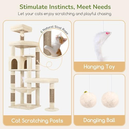 Globlazer 65in Sturdy Cat Tree Tower - Image 6