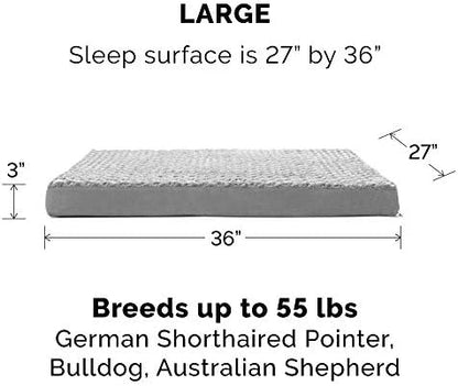 Furhaven Replacement Dog Bed Cover Ultra Plush Faux Fur & Suede Mattress - Image 3