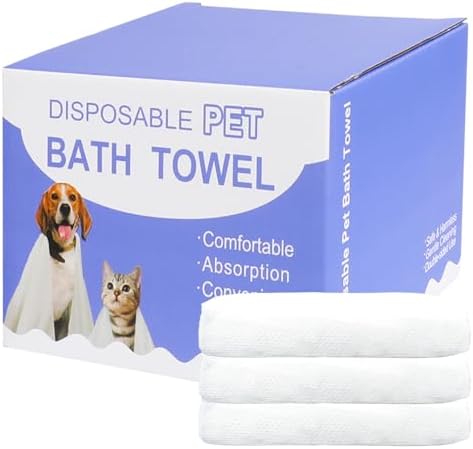 3-Pack Large Disposable Dog Towels, Absorbent Dry Wipes by CHANHOO