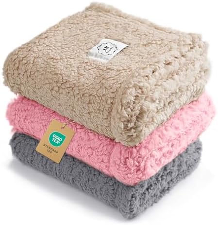 Luciphia 3 Pack Soft Sherpa Fleece Blankets by luciphia