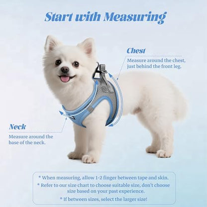 No Pull Dog Puppy Harness and Leash Set Reflective Mesh Vest Small - Image 2