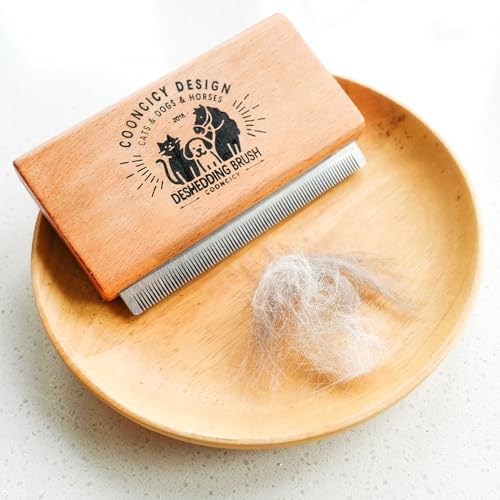 Deshedding Dog Brush with Wood Handle - Image 4