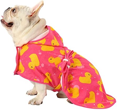 HDE Hooded Dog Bathrobe Quick Dry Towel Wrap by HDE