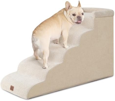 EHEYCIGA 5-Step Curved Dog Stairs by EHEYCIGA