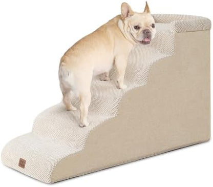 EHEYCIGA 5-Step Curved Dog Stairs by EHEYCIGA